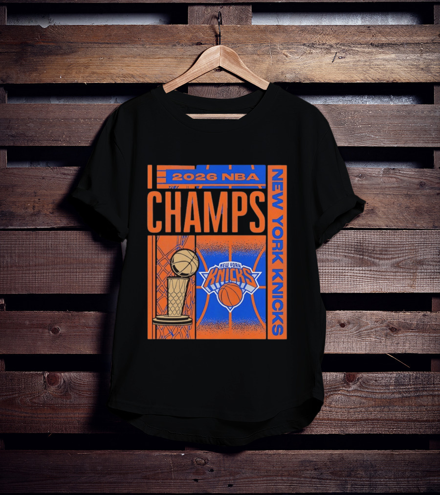 2026 NBA Champs New York Knicks Basketball Trophy T-Shirt