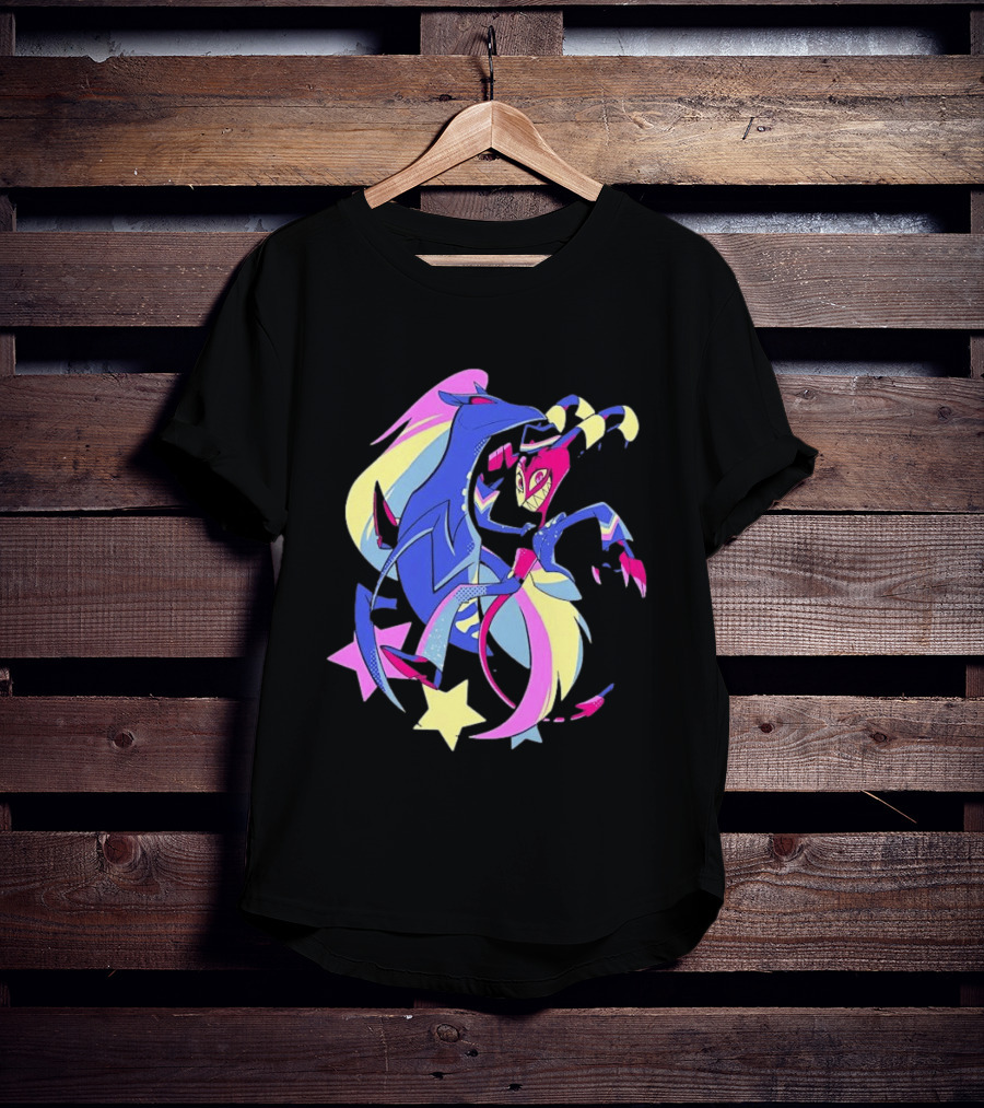 Blitz And Stolas Helluva Boss Neon Aesthetic Stars T-Shirt