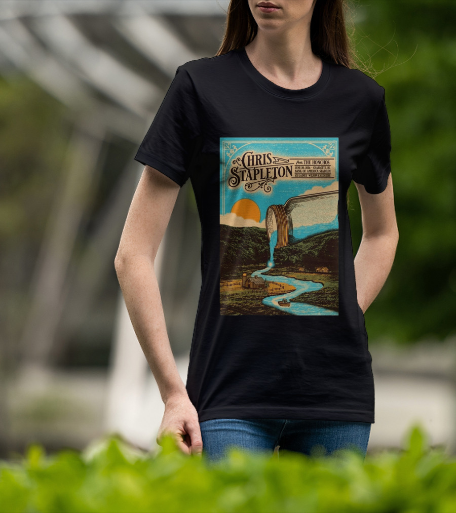 Chris Stapleton Feat. The Honchos June 20 2026 Charlotte NC Bank Of America Stadium Lainey Wilson T-Shirt