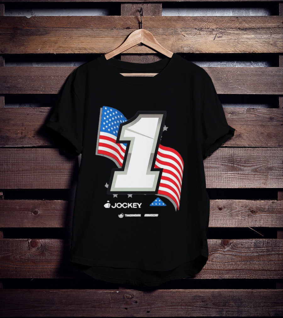 Ross Chastain 1 Jockey Folds Of Honor American Flag Trackhouse NASCAR Racing T-Shirt