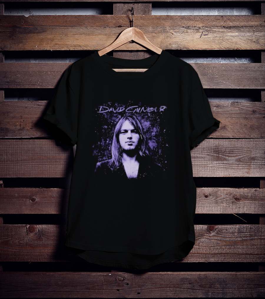 David Gilmour Young David Retro Psychedelic Music Legend Purple T-Shirt