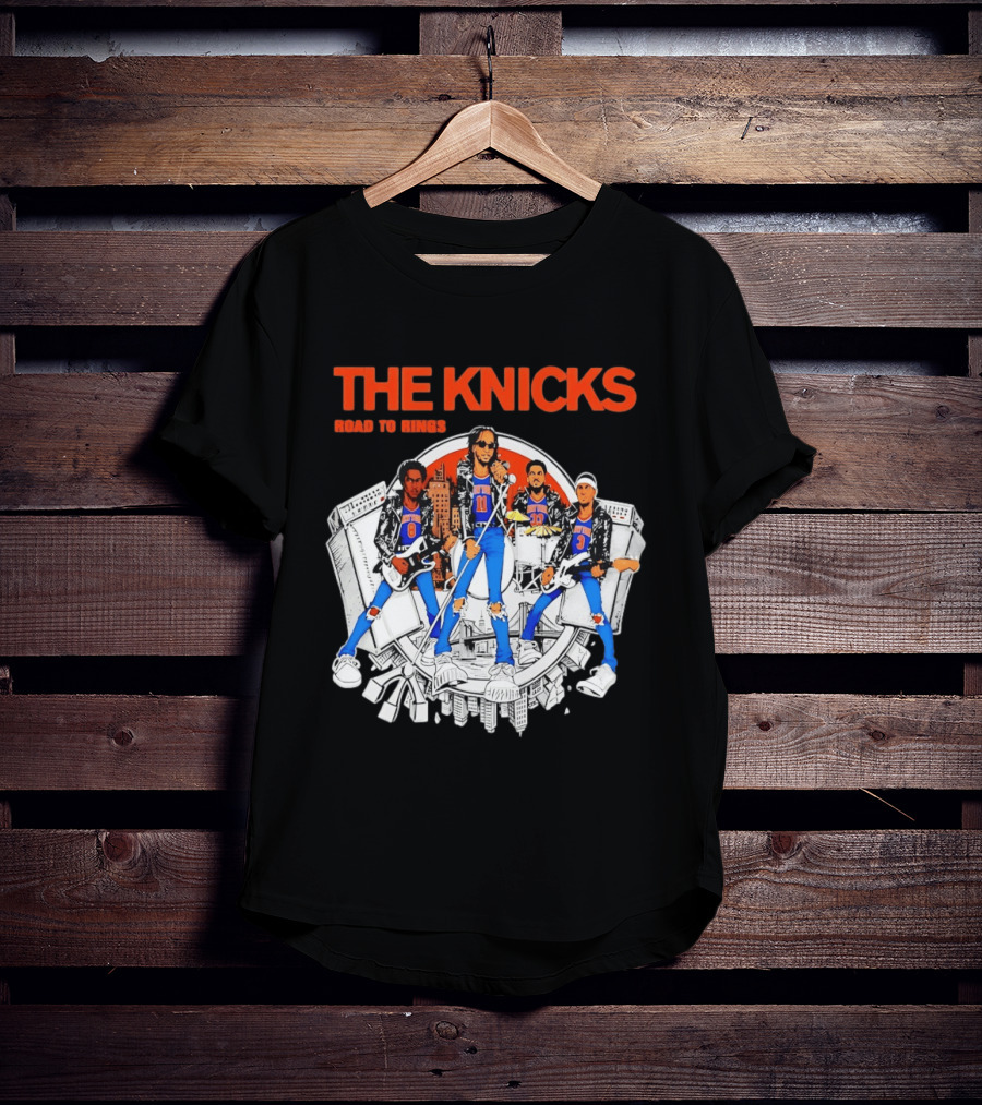 THE KNICKS Players Rock Road To Rings New York Knicks T-Shirt