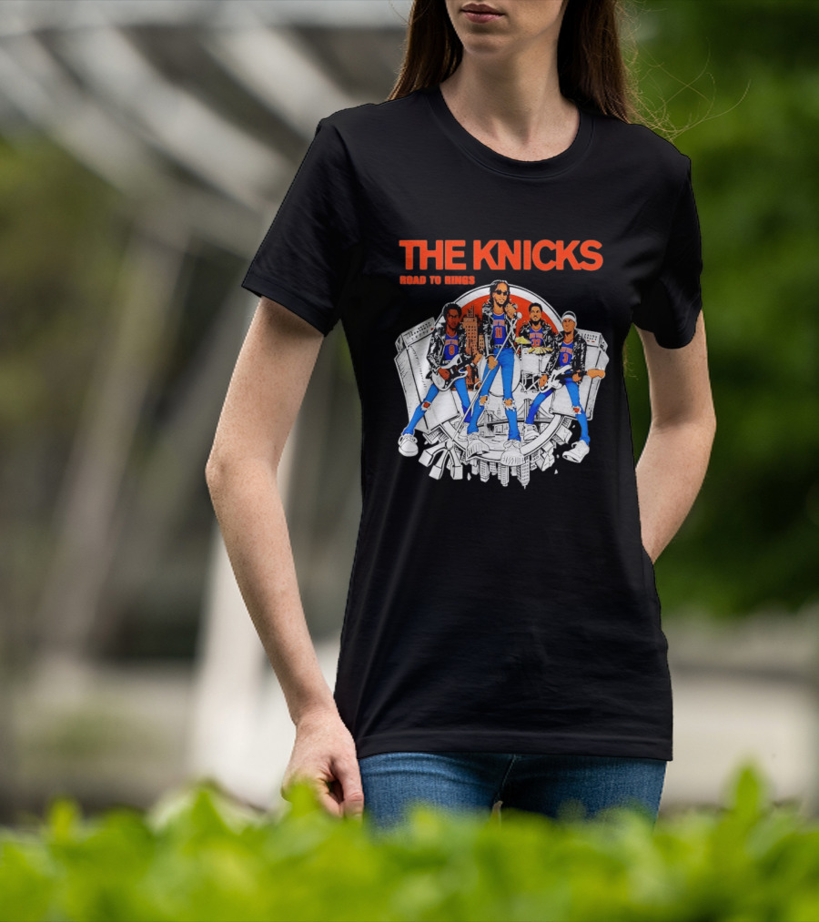 THE KNICKS Players Rock Road To Rings New York Knicks T-Shirt