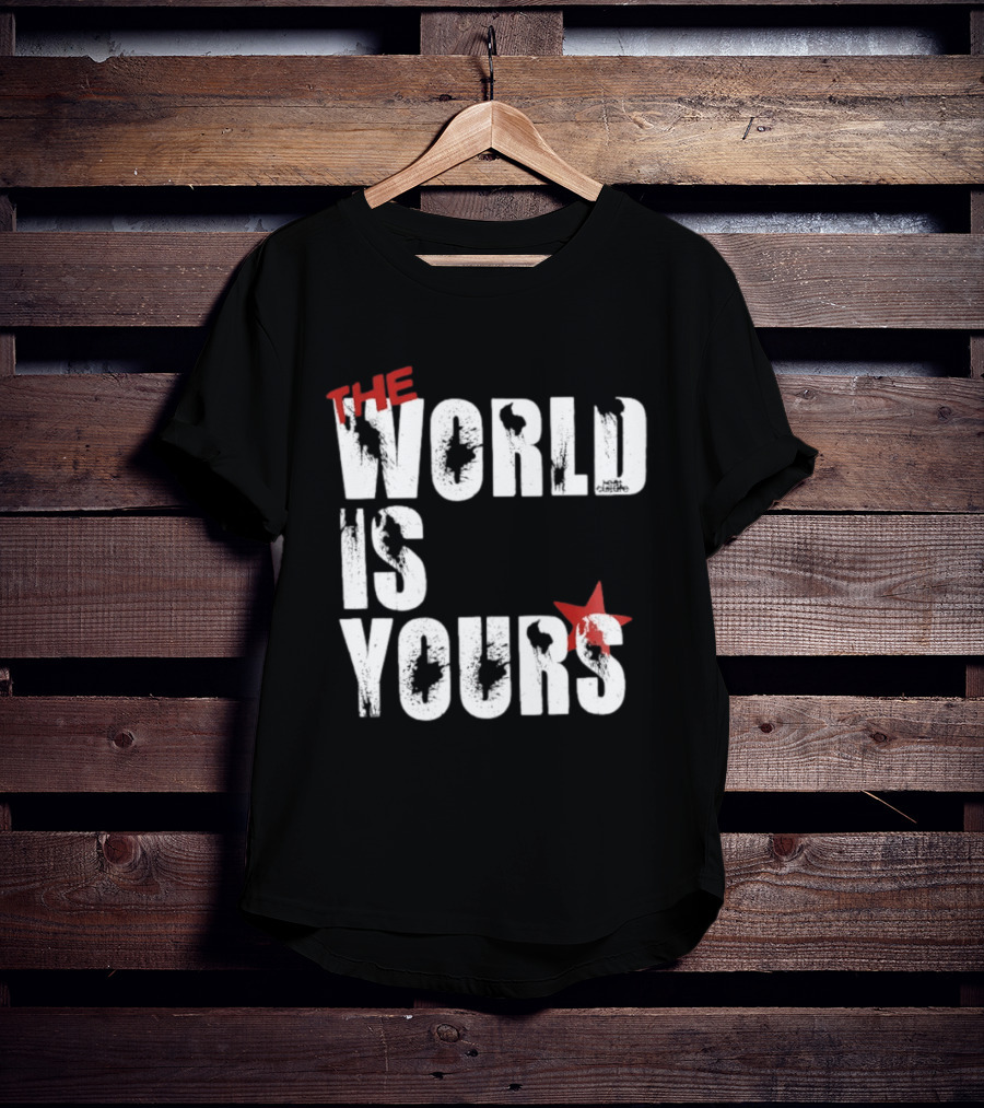 The World Is Yours Red Star Bullethole T-Shirt