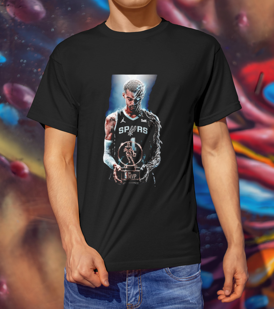 Victor Wembanyama San Antonio Spurs NBA MVP Self Number 1 Basketball Star T-Shirt