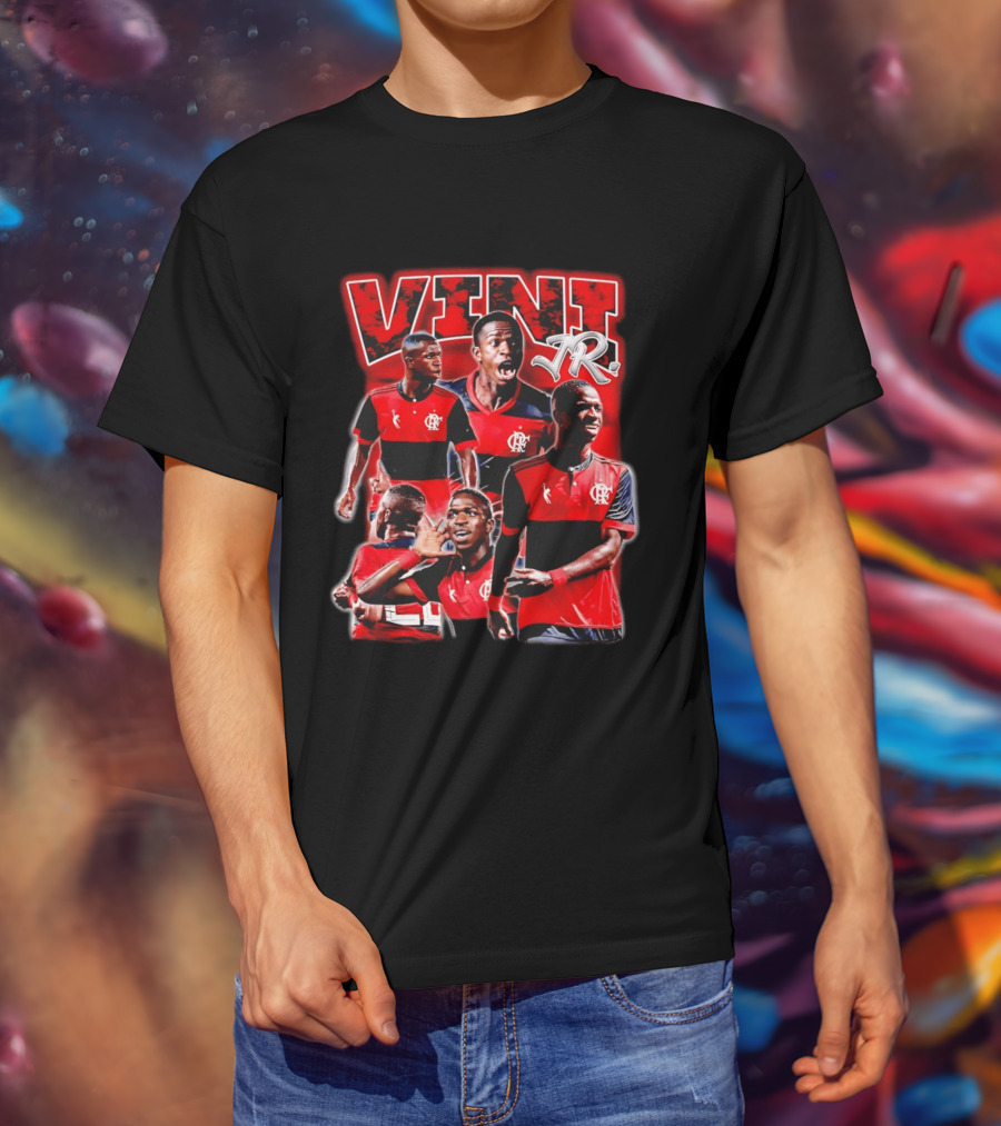 Vini Jr Flamengo Vinicius Junior Collage T-Shirt