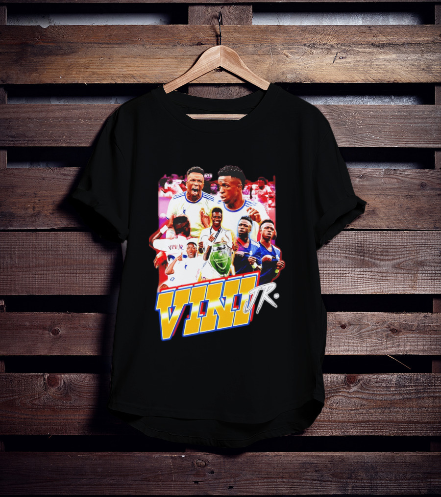 Vini Jr Vinicius Junior Real Madrid Football Collage T-Shirt