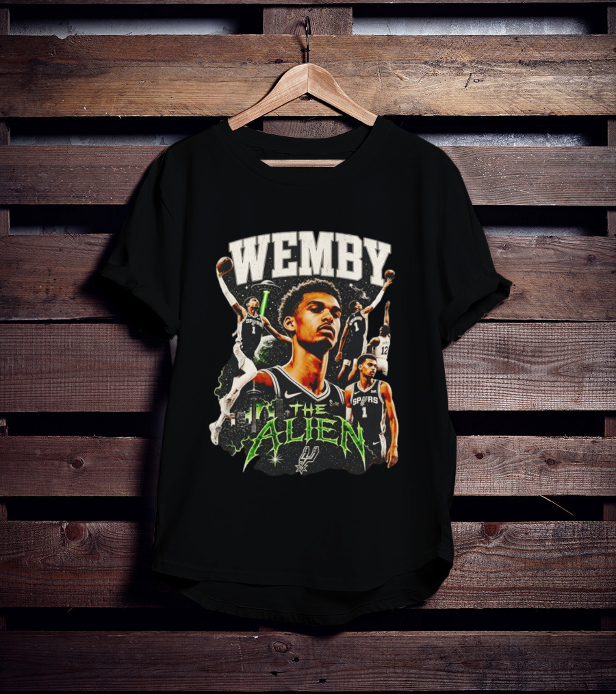 Wemby Victor Wembanyama The Alien San Antonio Spurs NBA Basketball T-Shirt