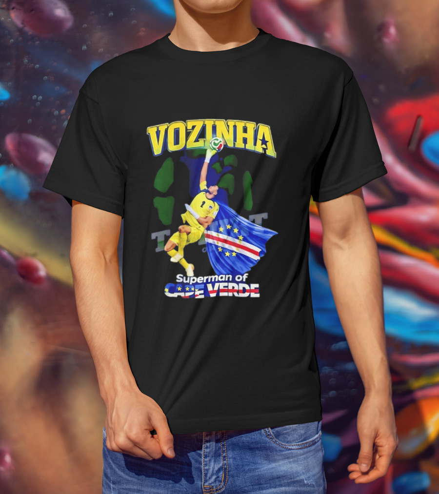 2026 Vozinha Superman Cape Verde Socer Hero T-Shirt