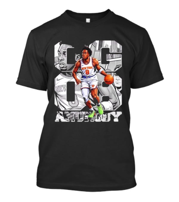 New York Anunoby 08 Basketball Comic Knicks T-Shirt