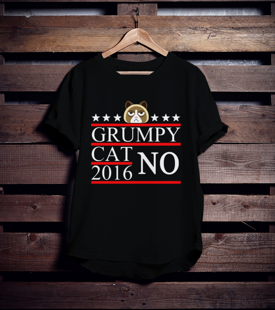 Grumpy Cat NO 2016 Five Stars T-Shirt