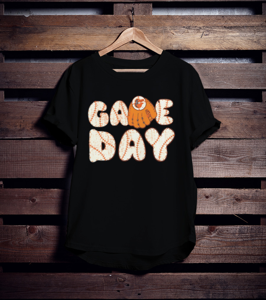 Baltimore Orioles Game Day Baseball Glove MLB T-Shirt