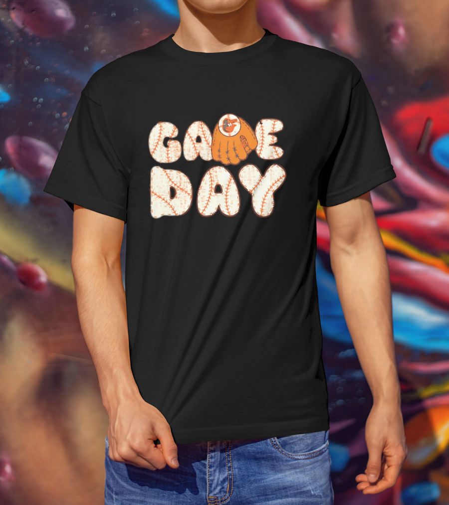 Baltimore Orioles Game Day Baseball Glove MLB T-Shirt