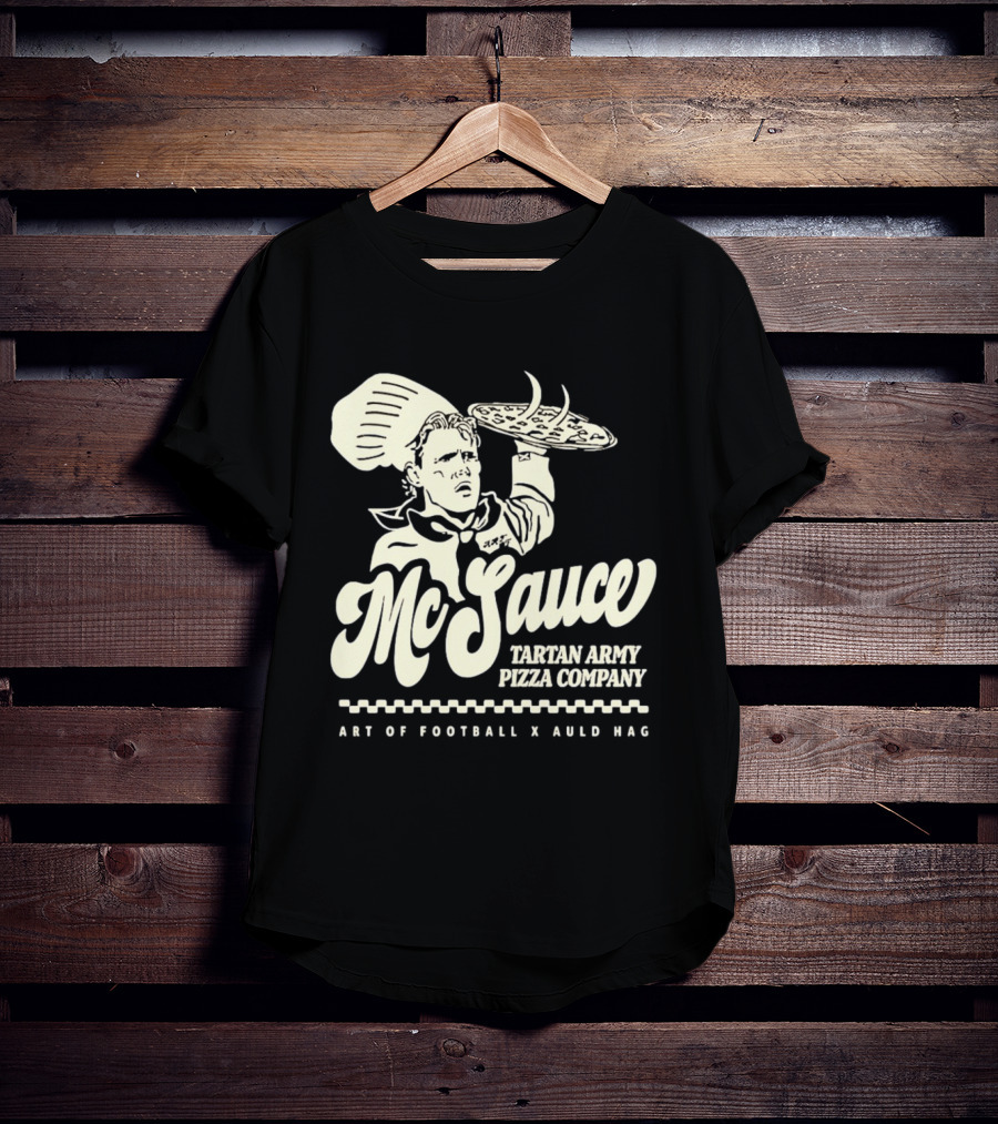 McSauce Tartan Army Pizza Company Art Of Football X Auld Hag T-Shirt