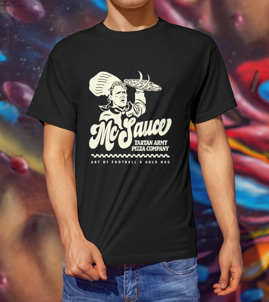 McSauce Tartan Army Pizza Company Art Of Football X Auld Hag T-Shirt