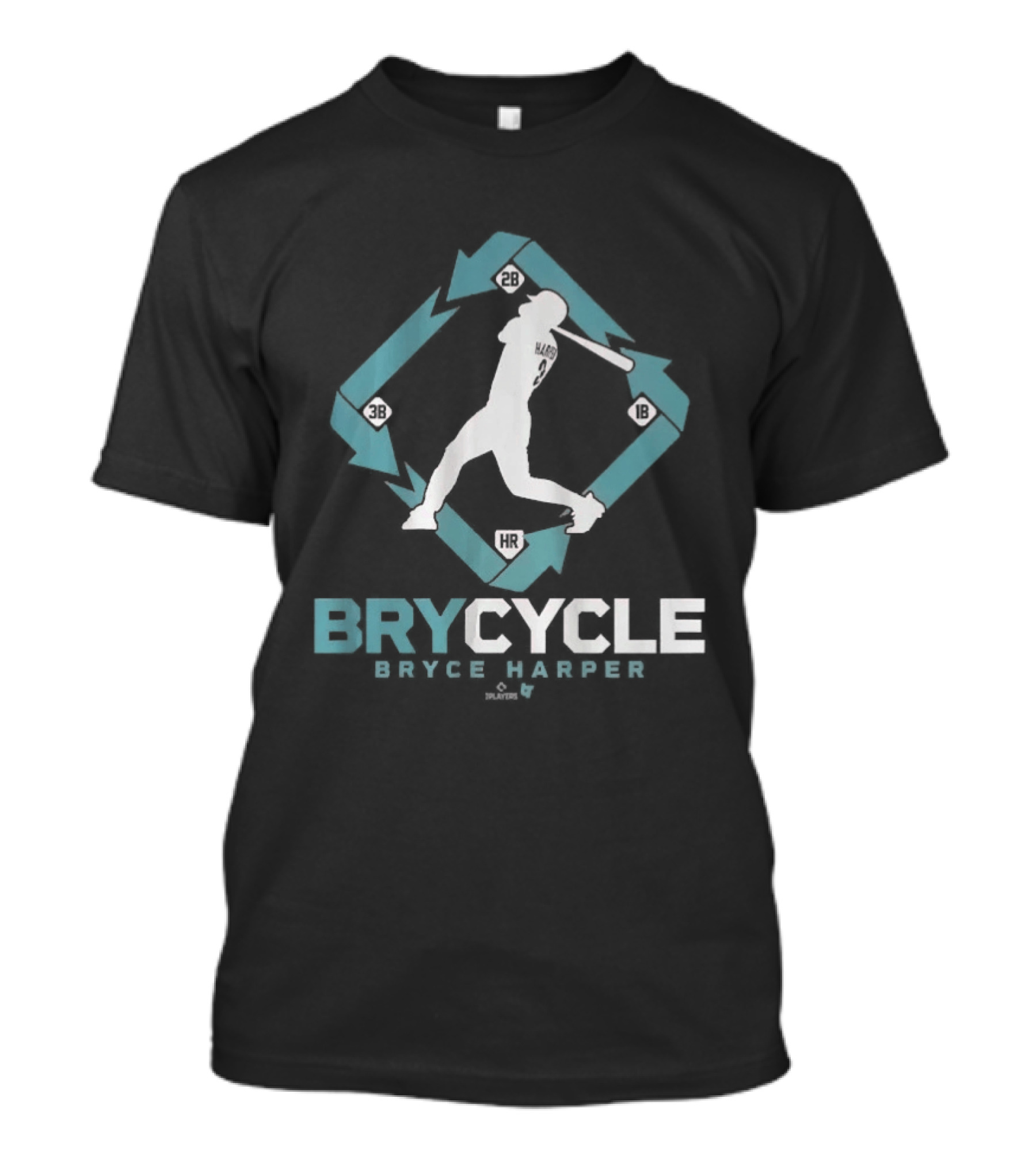 Bryce Harper BryCycle Baseball Player Silhouette And Arrows T-Shirt