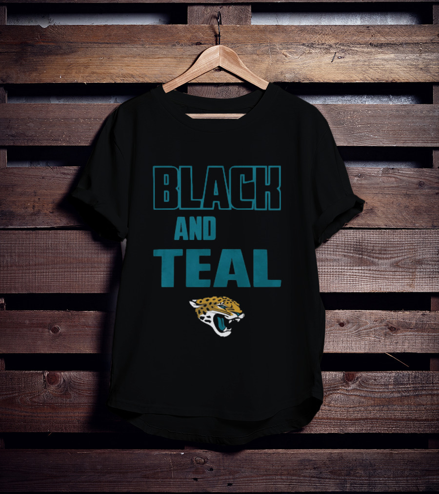Jaguars Black And Teal Blanket With Iconic Jaguar T-Shirt