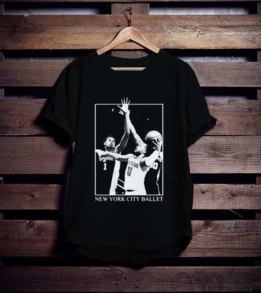 Jalen Brunson New York Spurs NBA Matchup Ballet Performance T-Shirt