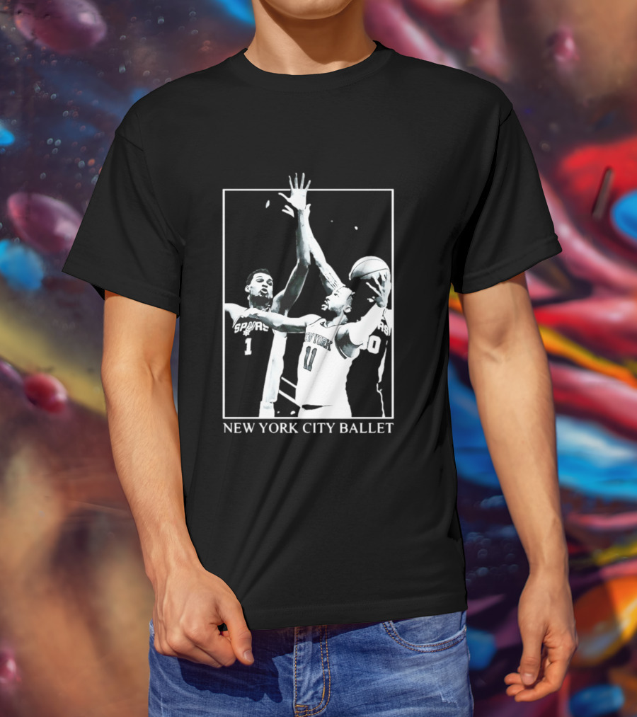 Jalen Brunson New York Spurs NBA Matchup Ballet Performance T-Shirt