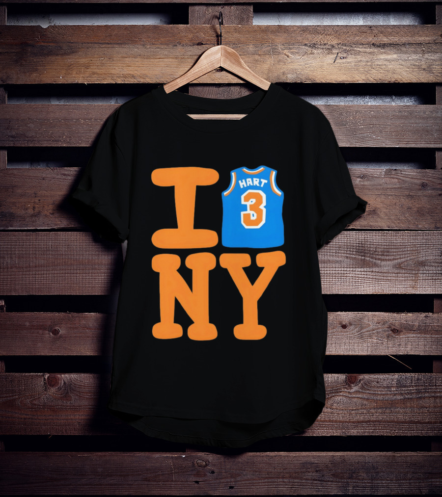 Josh Hart New York Knicks I Love NY 3 Basketball 2026 T-Shirt