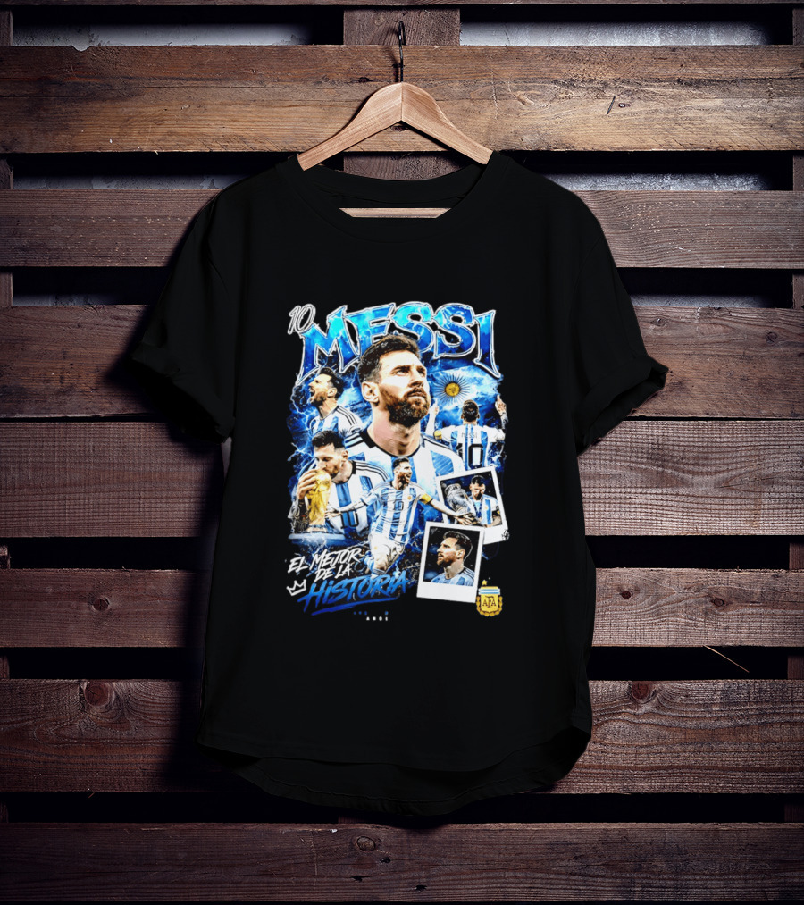 10 Messi El Mejor De La Historia Argentina AFA World Cup T-Shirt