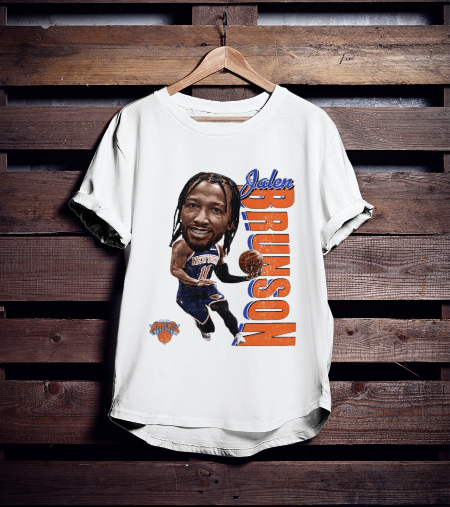 Jalen Brunson New York Knicks Basketball Caricature NBA Knicks T-Shirt