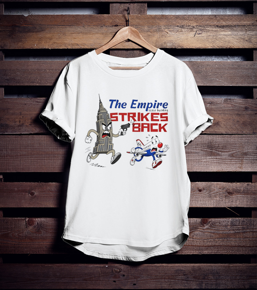 The Empire Strikes Back New York City Parody Featuring Cityscape Showdown T-Shirt
