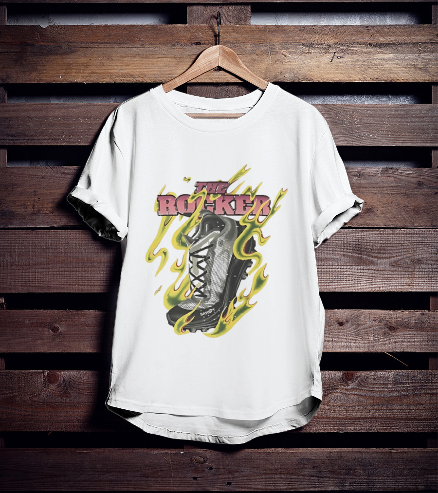 The Rocker Satisfy Running Original Trailblazer Flame Boot T-Shirt