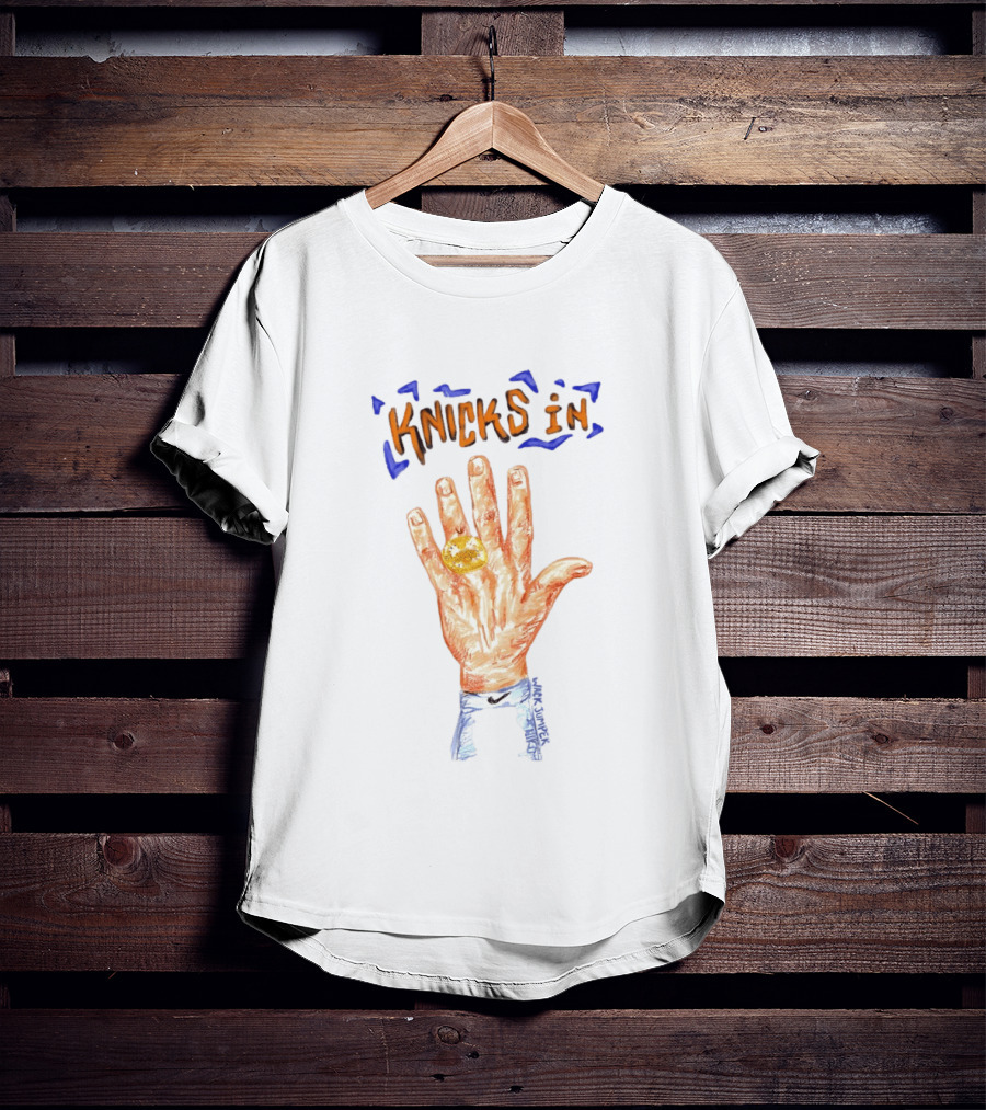 Knicks In Five Hand New York Knicks Basketball NBA 2026 T-Shirt