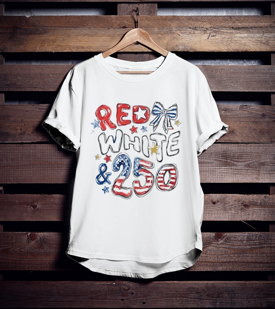 Red White And 250 Stars & Stripes T-Shirt
