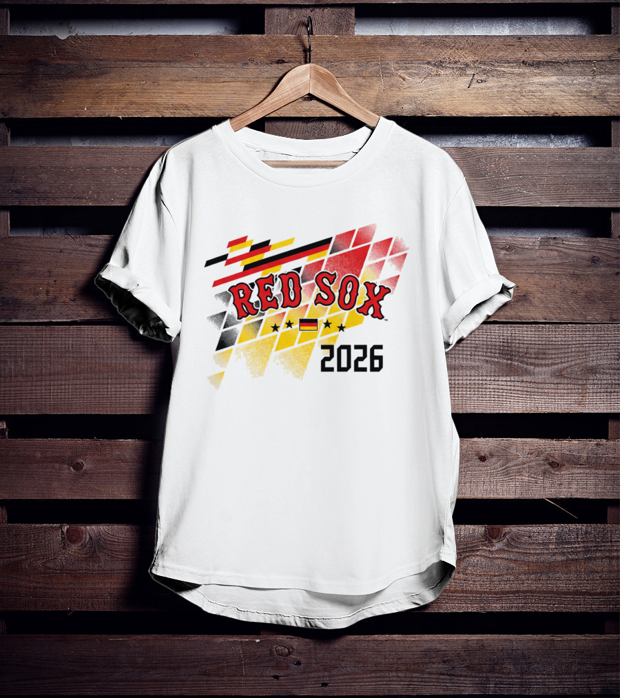 Red Sox 2026 German Celebration With Flag And Stars T-Shirt