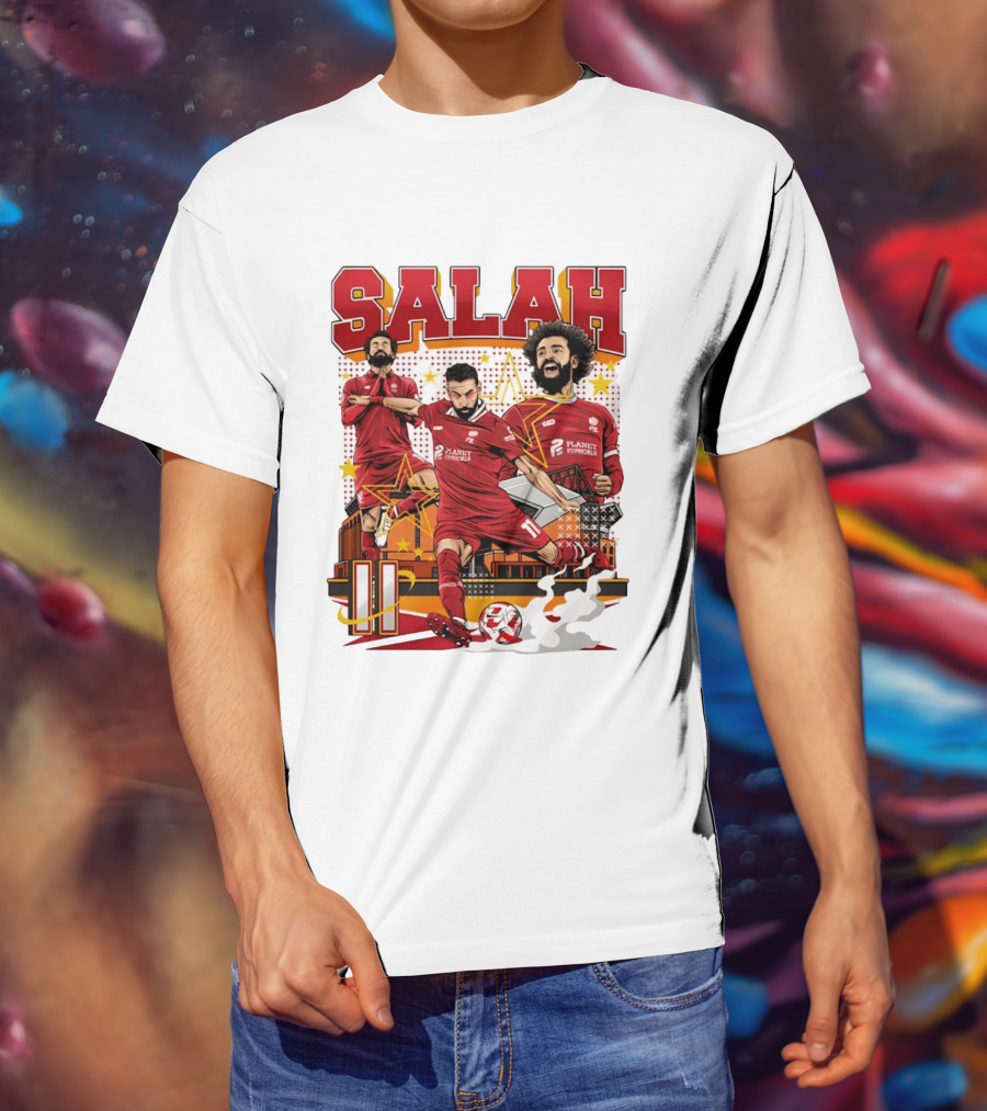 Mohamed Salah Liverpool FC Planet Euphoria Premier League T-Shirt