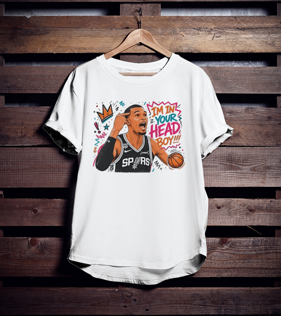 San Antonio Spurs Victor Wembanyama I'm In Your Head Boy Basketball Star T-Shirt