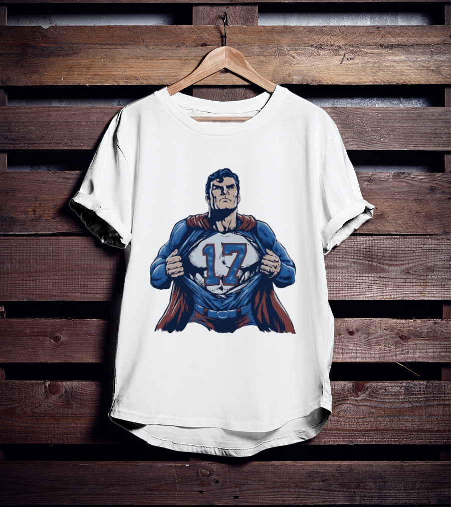 Superman Secret Identity 17 Josh Allen Buffalo Bills T-Shirt
