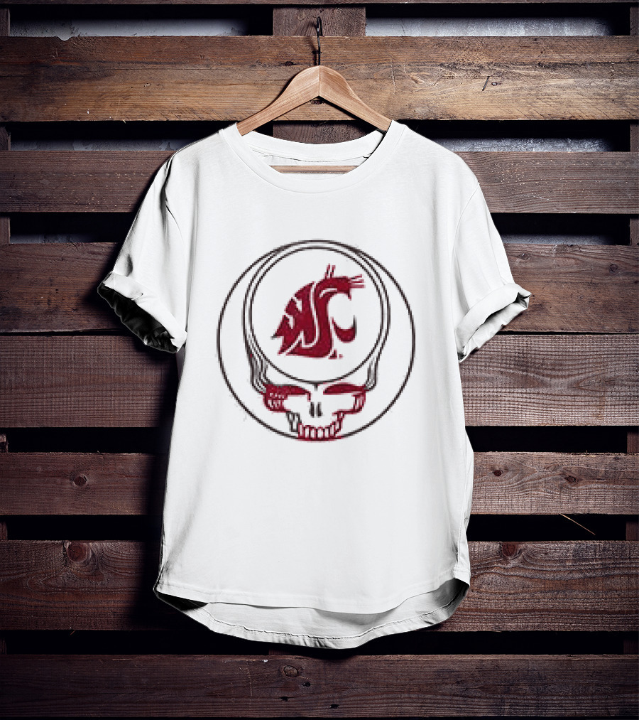 Grateful Dead Skull Washington State Cougars Collaboration T-Shirt