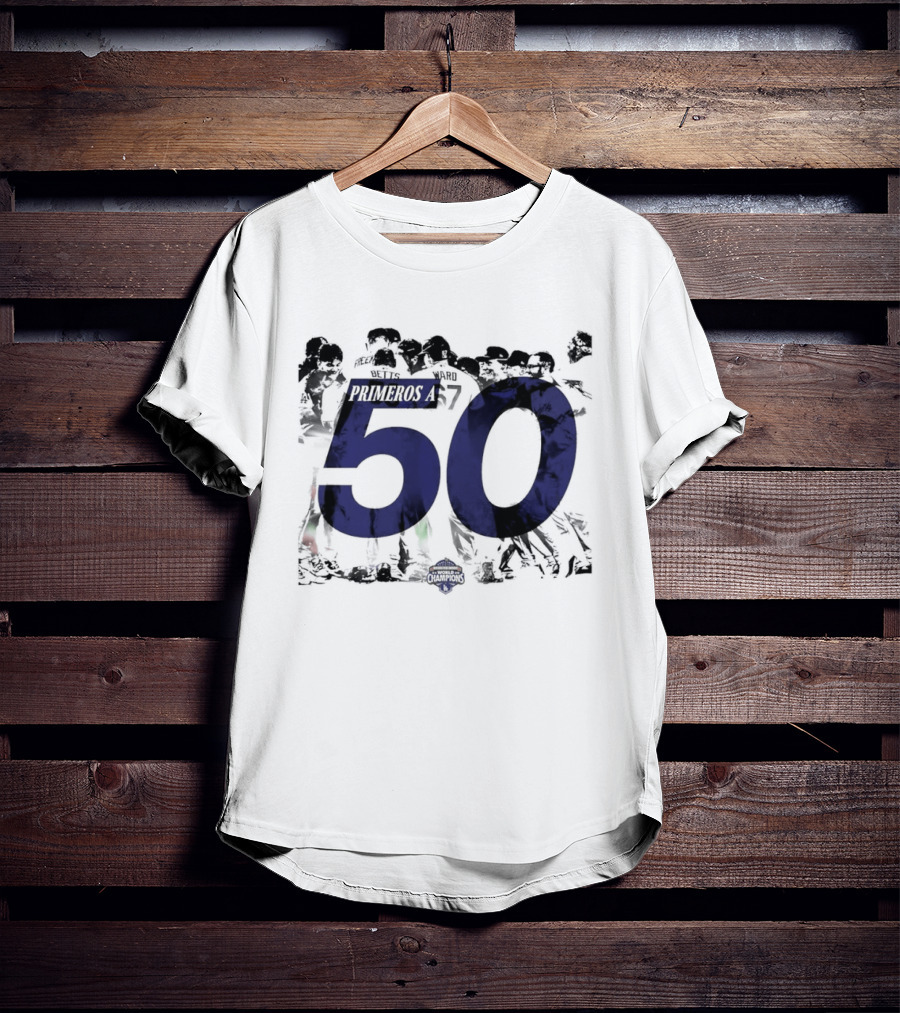 Los Angeles Dodgers Primeros 50 Win Milestone In 2023 MLB Season T-Shirt
