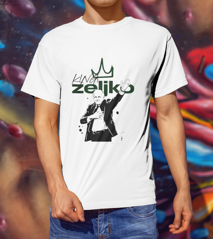 King Zeljko Obradovic Legendary Coach Iconography T-Shirt