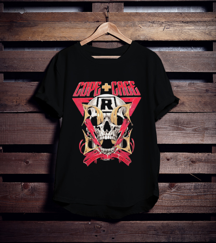 COPE CAGE Adam Copeland Christian Cage Skull R T-Shirt