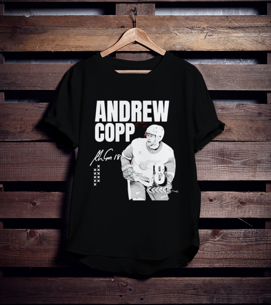 Andrew Copp Detroit Red Wings 18 NHL Hockey Player Signature Jersey T-Shirt