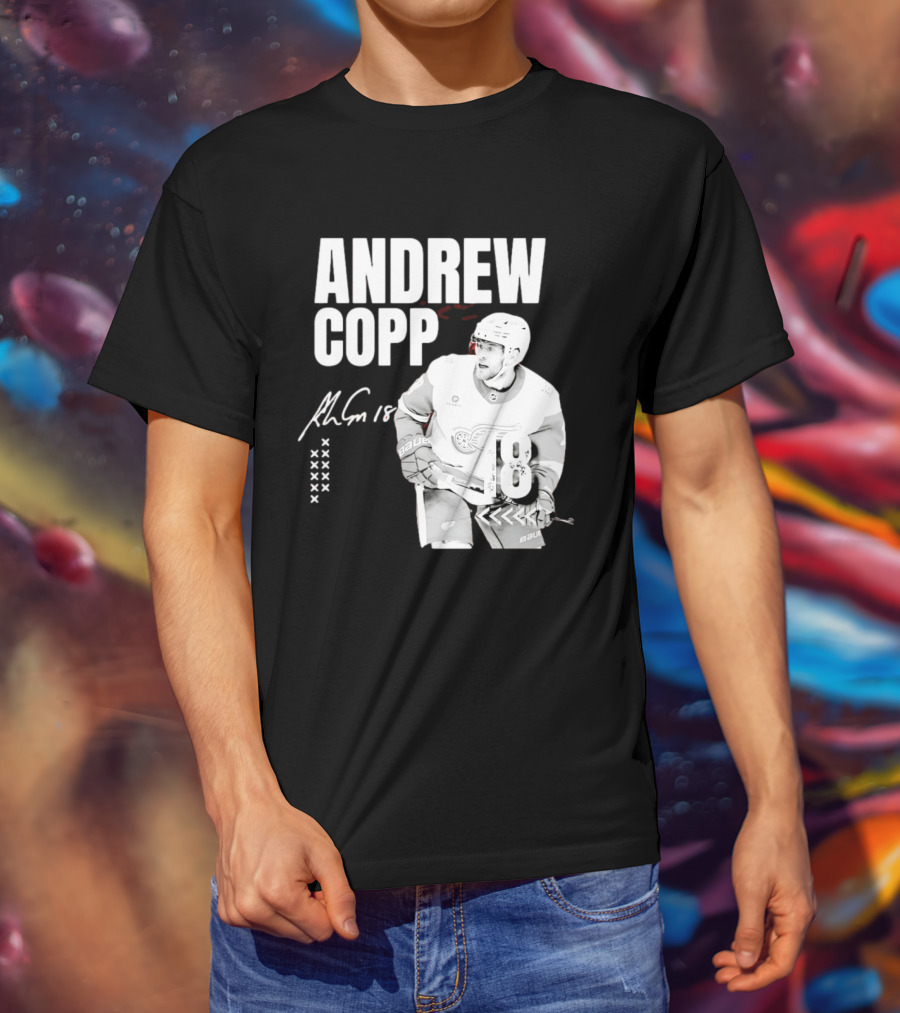 Andrew Copp Detroit Red Wings 18 NHL Hockey Player Signature Jersey T-Shirt