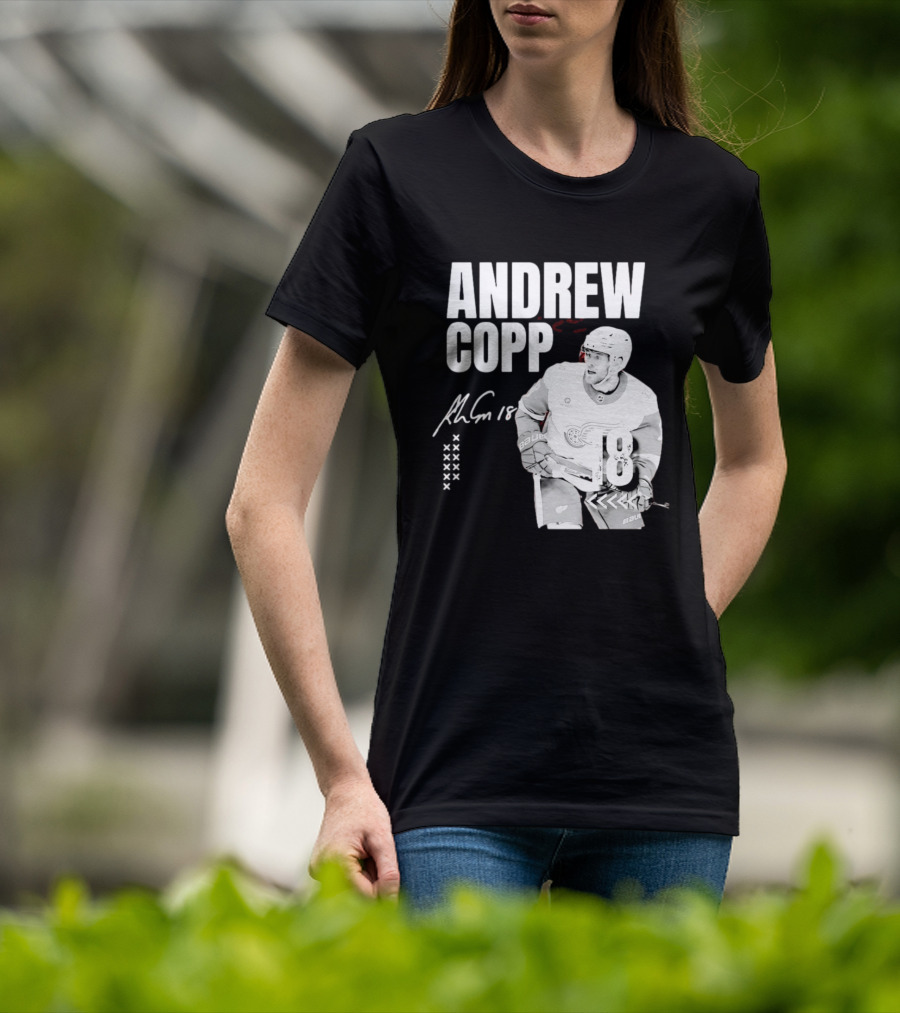 Andrew Copp Detroit Red Wings 18 NHL Hockey Player Signature Jersey T-Shirt