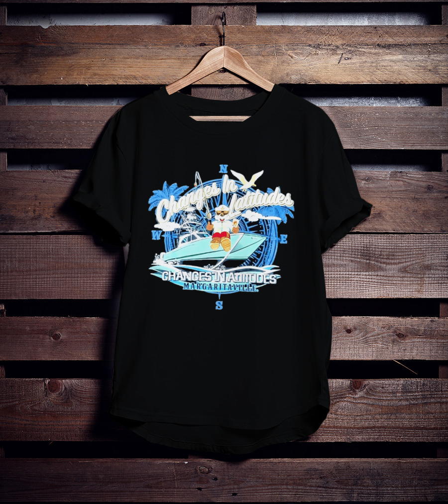 Buc Ee's Margaritaville Changes In Latitudes Tropical Boat Adventure T-Shirt