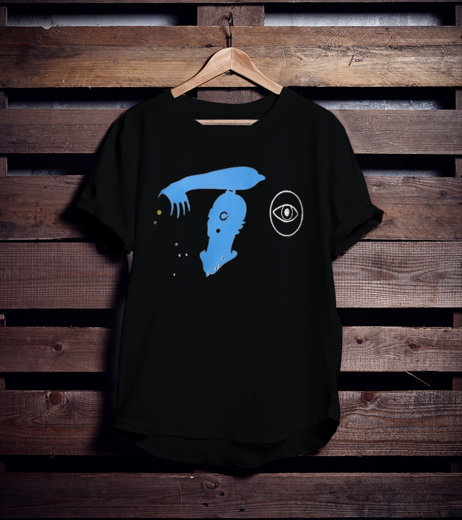 Candice For You Searcher Abstract Blue Silhouette With Eye T-Shirt