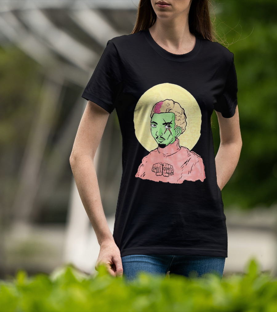 Chris Brown One Of Them Ones Tour 2026 Green Face Pink Hair Halo T-Shirt