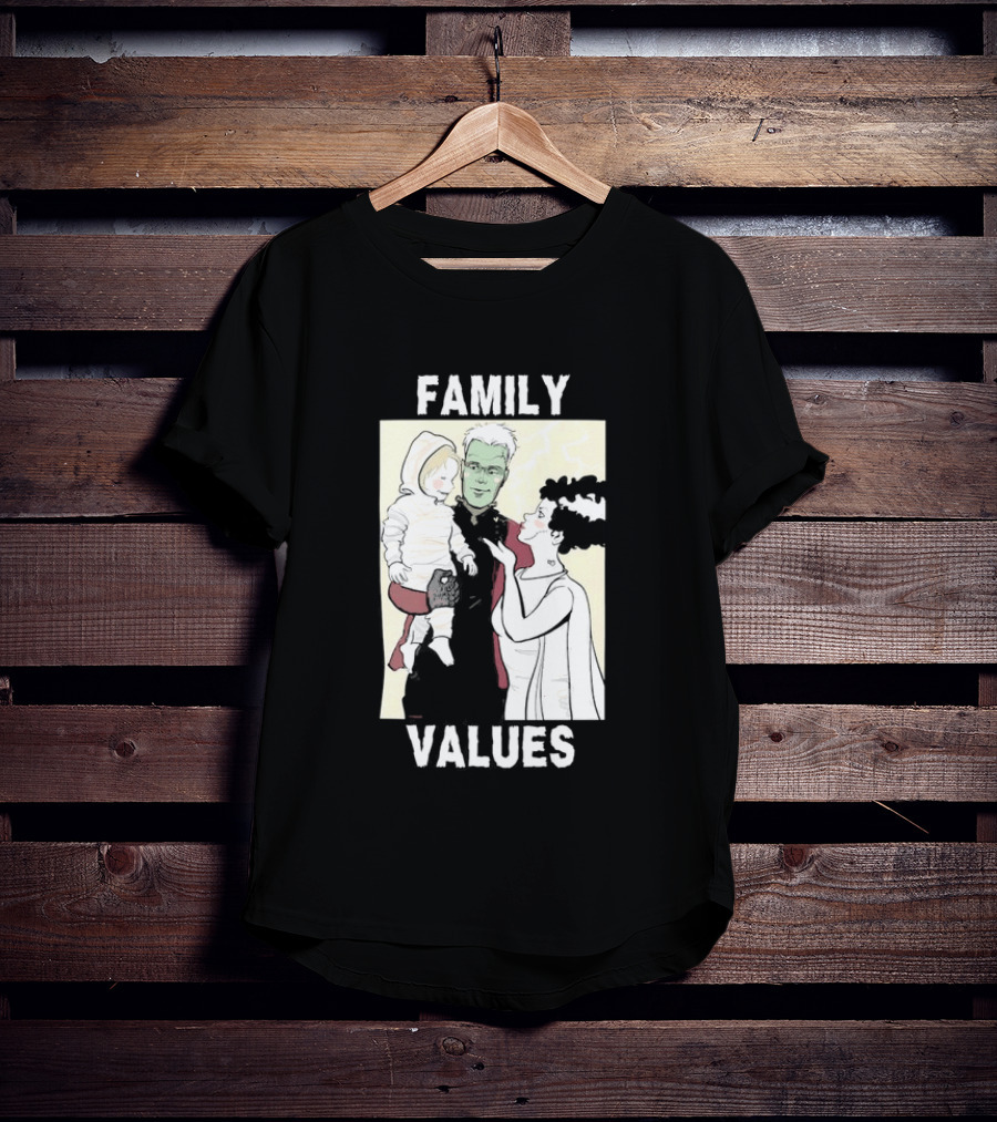Family Values Halloween 2026 Ghostly Family T-Shirt