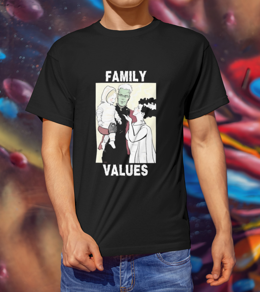 Family Values Halloween 2026 Ghostly Family T-Shirt