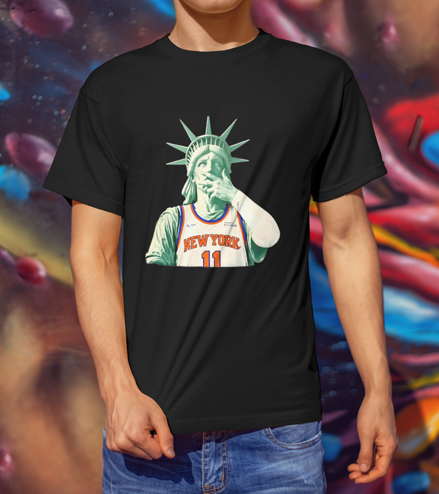 New York Knicks Statue Of Liberty Number 11 Jalen Brunson 2026 T-Shirt