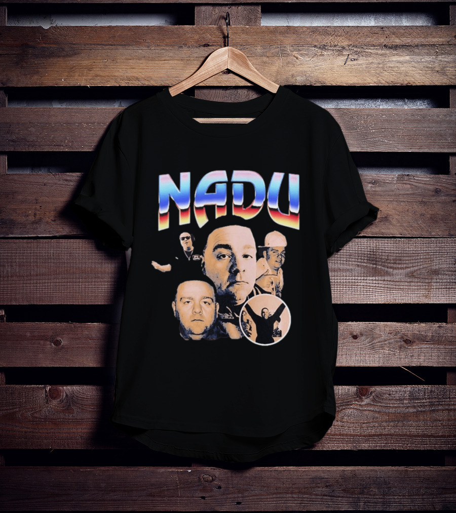 Nadu Multicolor Bold Text And Multiple Faces T-Shirt