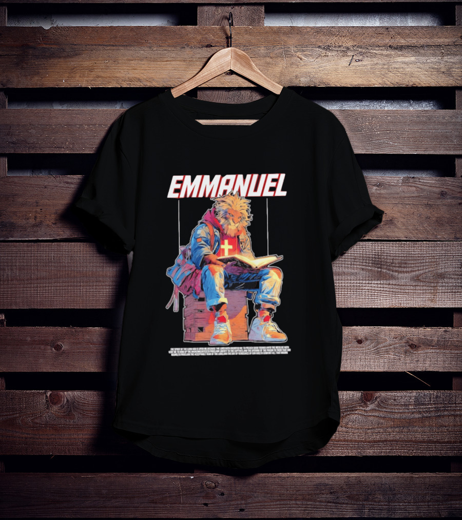 Emmanuel The Spirit Of The Lord God Is Upon Me Lion Reading To Comfort All That Mourn T-Shirt