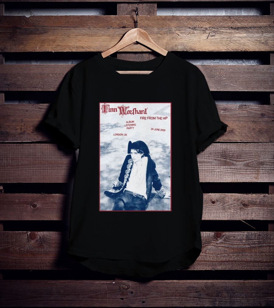 Finn Wolfhard Fire From The Hip Album Listening Party London UK June 24 2026 T-Shirt